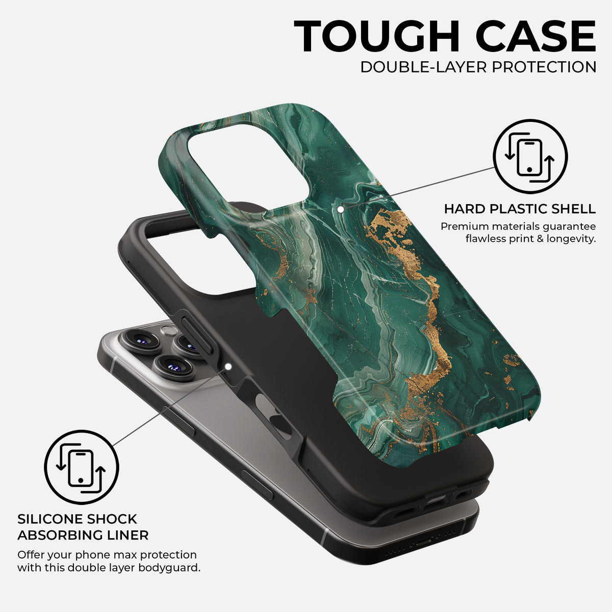 Emerald Luxe - Phone Case • Tough